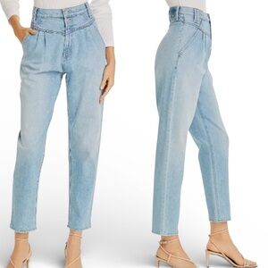 MOTHER Superior The Pleated Popular Peg Straight-Leg Jeans in Intoxicated Sz 30